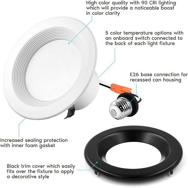Outdoor Dimmable Flush Mount Pot Lights LED 10W 4 Inch For Living Room
