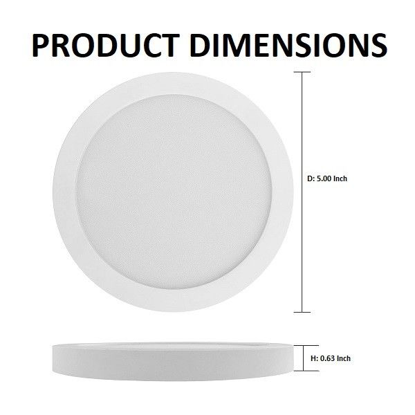 9w Dimmable Flush Mount Ceiling Light , 5 Inch Flush Mount Light For Home